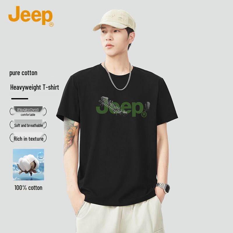 JEEP Men s Summer Round Neck Short Sleeve T-Shirt 3XL
