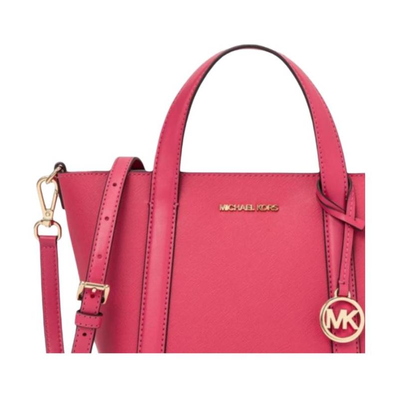 MICHAEL KORS handbag Pratt Gold Label Logo Charm Zipper Closure Tote Bag Tote Bag Shopping Bag Artificial Leather One-Shoulder Crossbody Small Women's