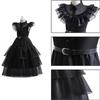 Bambini Mercoledì Vestito Halloween Costumi Vestito Cosplay Festa Costume