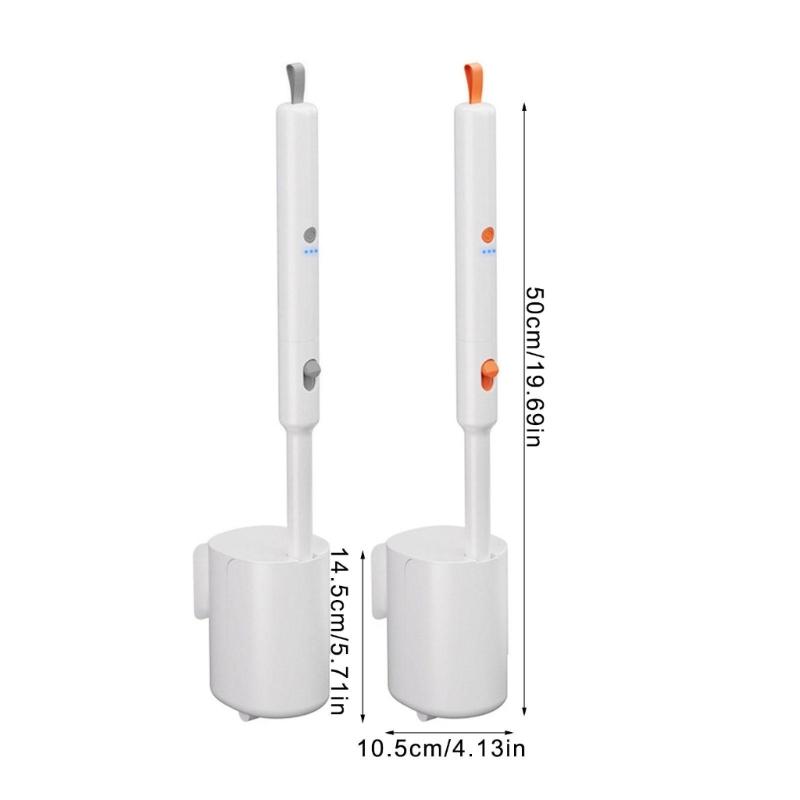 Automatic Spin Toilet Scrubber Motorized Toilet Brush Wall Mounted Design Replaceable Brush Head for Deep Cleaning