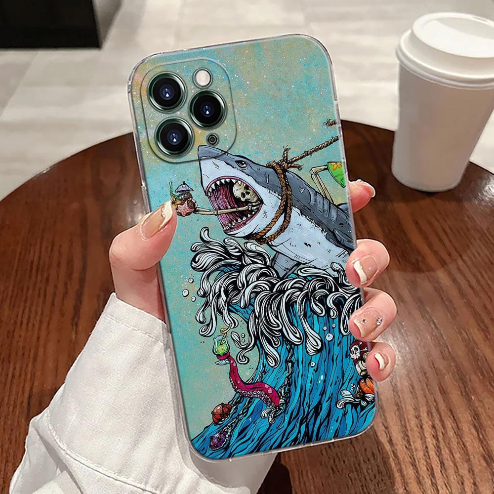 Japanese Culture Wave Dragon Anime Case For Apple iPhone 17 16 15 14 13 12 11 Pro Max 16 Plus 16E 17Air 17Pro Phone Cover Funda