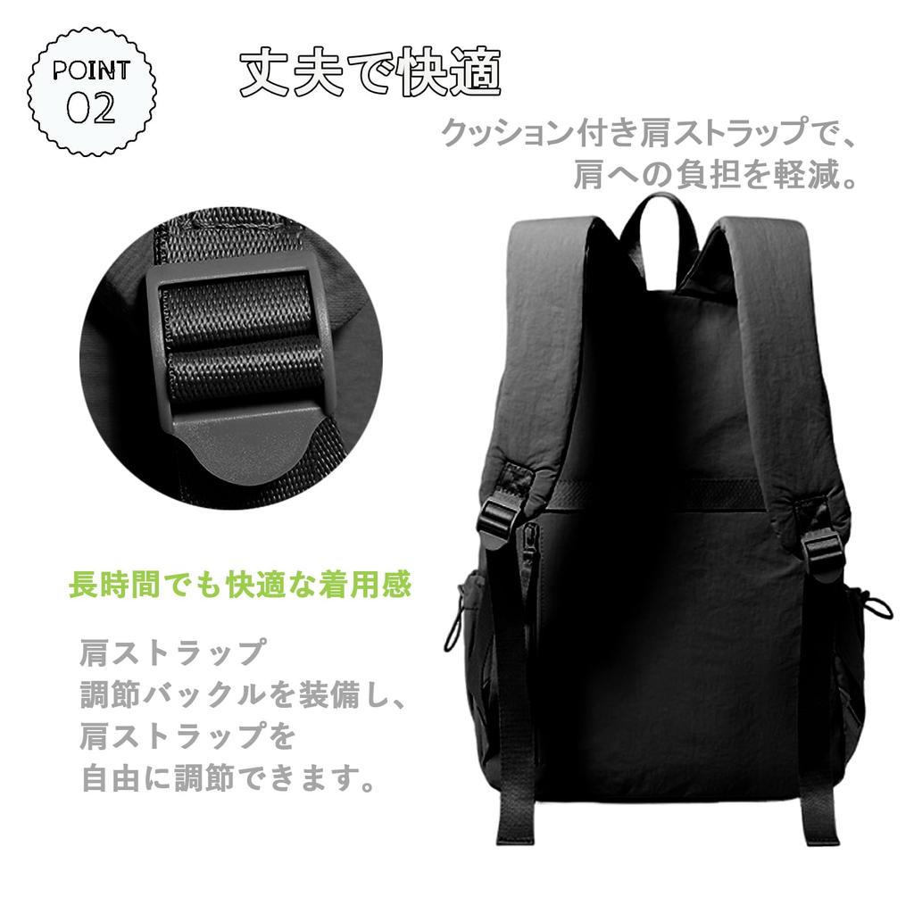 Shaelyka Women's Backpack, Lightweight, Slim, Large Capacity, Fits A4, 15.6-inch Laptop, Perfect for School, Commuting, and High School Students,