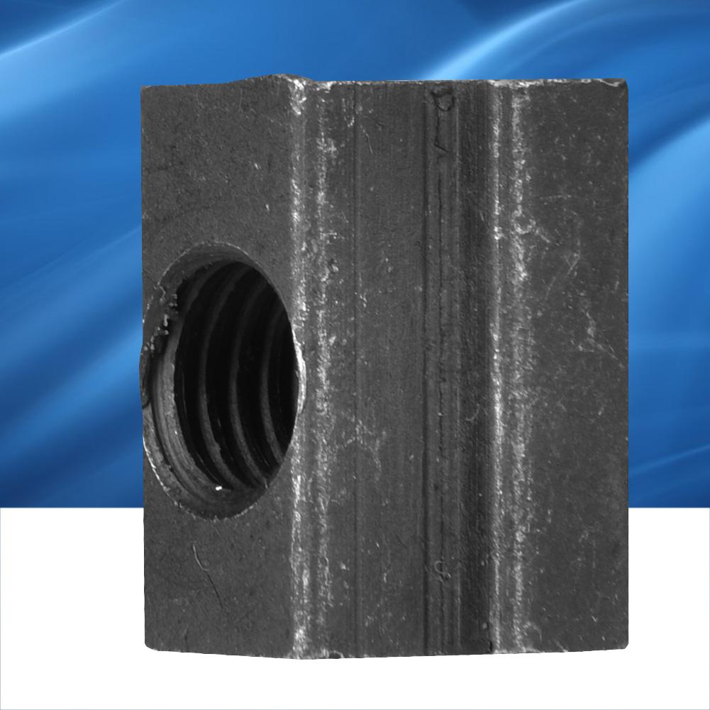 10pcs Black Oxide Grade 8.8 Carbon Steel T sloT Nut T Nut Tapped Through (M8 Thread)
