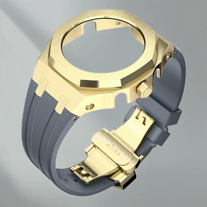 Mod Kit GEN5 GA2100 Metal Bezel for G shock Casioak Modification 4th Generation Rubber&Steel Watch Case Strap GA-B2100 2110