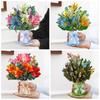 3D Design Pop-Up Flower Card Pop-Up Premium Quality 3D Greeting Card Flower Bouquet Bouquet Card Birthday Celebration