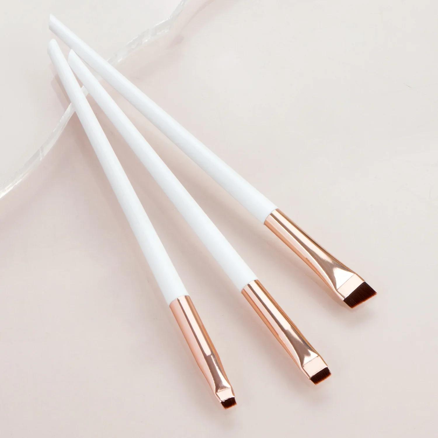 

3Pcs edge eyeliner brush oblique head eyebrow brush outline eyeliner brush ultra-thin eyeshadow brush makeup tools