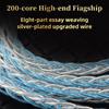 Qkz T1 Earphone Cable 8 Strand Copper Silver-Plated Upgrade Wire 3.5Mm Wired Headphone Cord For Zxn Zxt Ak6 Zs10 Edx Pro Zsr Cca