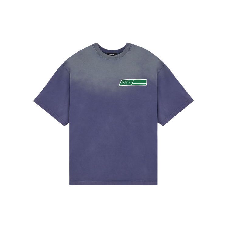 We11done Ss22 Logo Patch Short Sleeve T-Shirt Unisex Tops Navy-Blue WD-TT1-22-722-U-NV