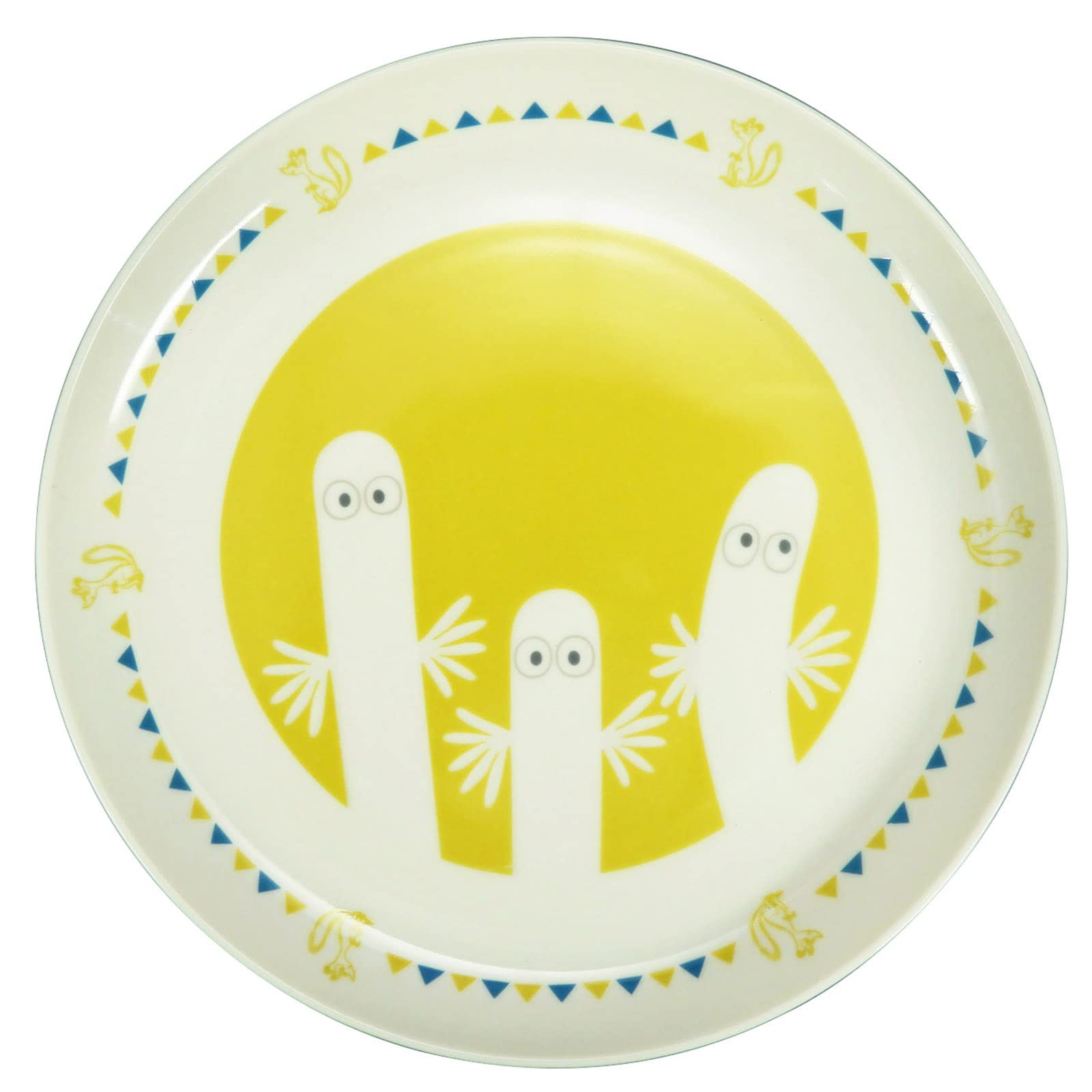 Yamaka Shoten MOOMIN Approximately Microwave Moomin Nordic Day Wedding Made in  Moomin Valley  Plate, 21.5cm Diameter, Hattifatteners, Yellow, Safe,