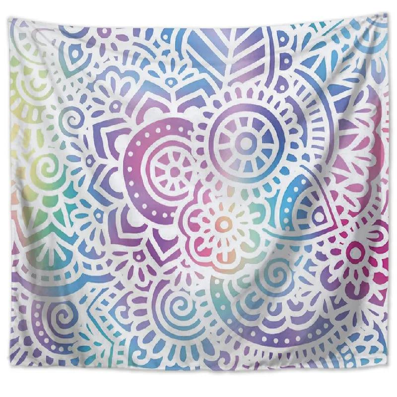 1pc, Printed Mandala Tapestry Wall Hanging Decoration Hippie Tapestry Beach Throw Blanket Dustproof Cover Tablecloth
