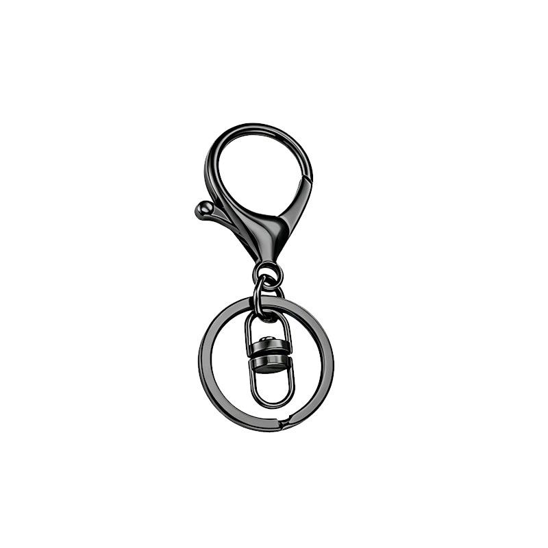 Alloy Lobster Clasp Keychain Pendant Set: 8-Shaped Buckle & Four-Section Chain Jewelry Accessories.