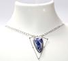 Exclusive Pear Sodalite 925 Silver Plated Necklace 18" Limited Stock Deal Y3p04