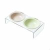 Ceramic Pet Bowl with Simple to Clean Elevated Cat Minimalist Design Acrylic