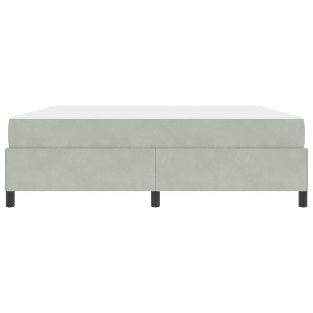 Bed Frame with Mattress Light Grey 180 x 200 cm Fabric