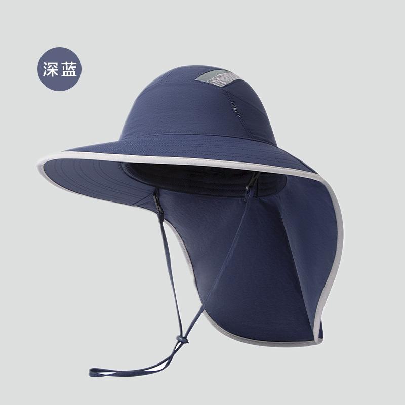 Outdoor UV protection women's sun hat big brim sun protection hat men's sun hat face protection neck fishing hat