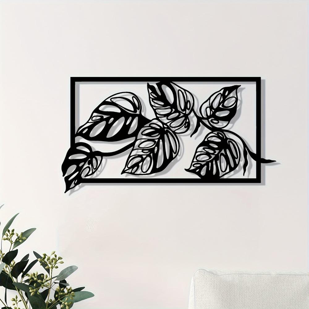 Metal Leaf Wall Art Rustproof Sculpture Outdoor Garden Decor