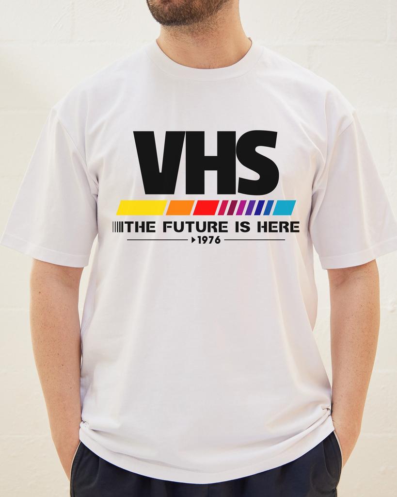 VHS The Future Is Here 1976 TShirt Unisex Retro Tech Graphic Tee Vintage 90s Streetwear Short Sleeve Casual Oversized Top