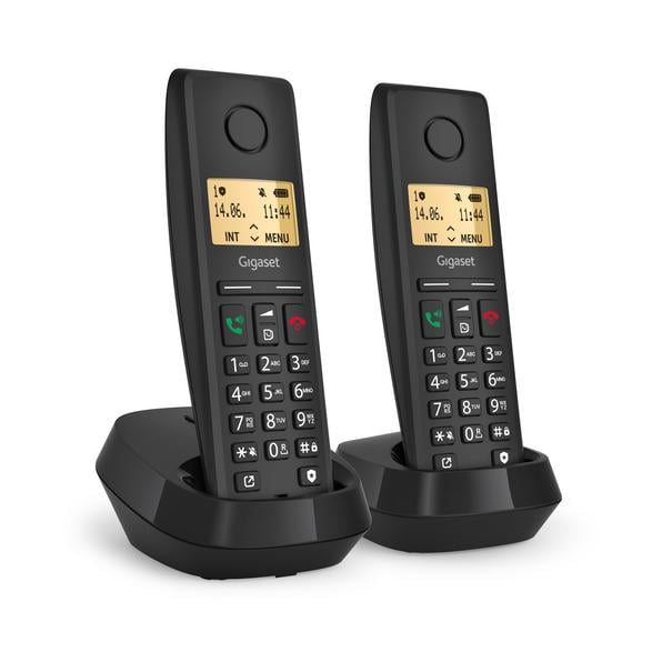 Gigaset Pure 200 Duo Cordless Phone Black