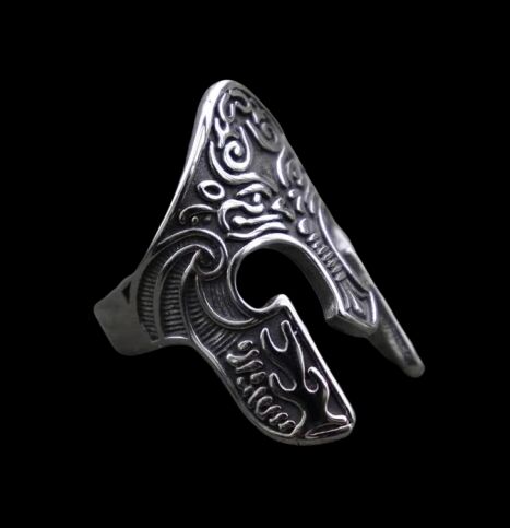 

Size 7~15 Cool Helmet Ring 316L Stainless Steel Top Quality Biker Mens Steel Soilder Helmet Ring 7