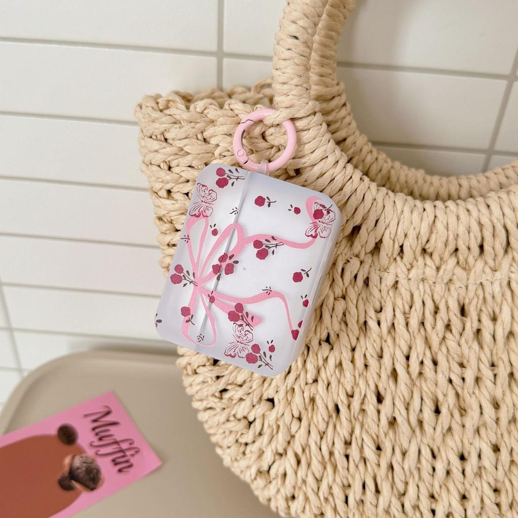 Girl Bow Floral Application Apple AirPods 1 Bluetooth Headset Case Pro1/1 Generation Headset Cover