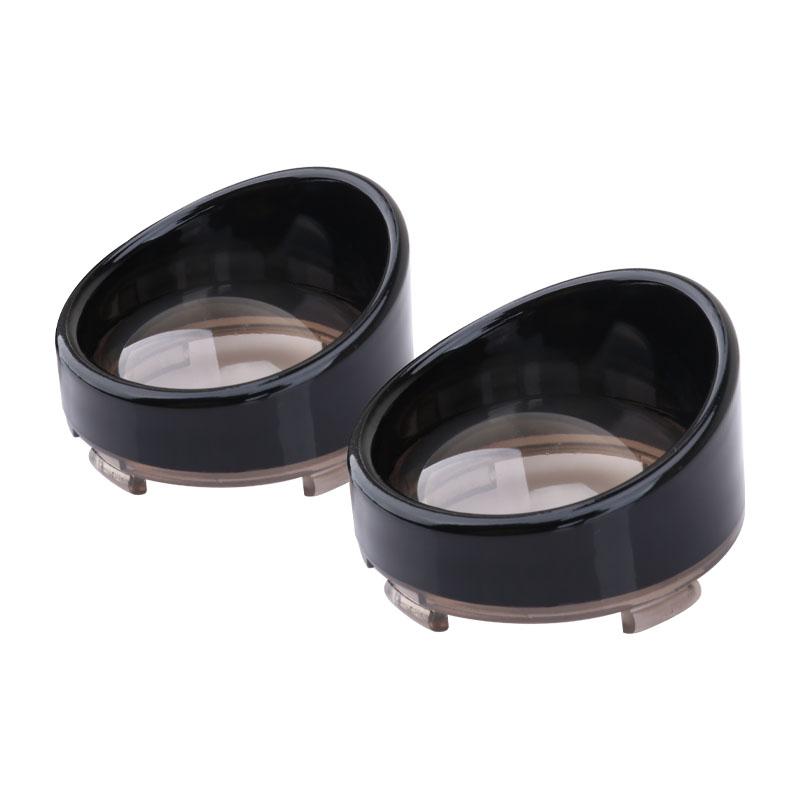 2 Stück Motorrad Blinkerleuchte Linse Blinkerlinse Zierring Visierabdeckung Für Harley Dyna Street Glide Fat Boy Softail Touring