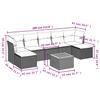 8 Piece Garden Sofa Set with Cushions Beige Poly Rattan