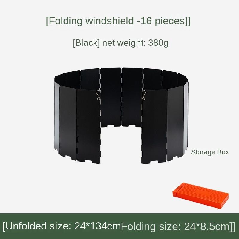 Outdoor Windshield Portable Gas Stove Windshield Stove Gas Stove Enclosure Camping Thickened Furnace End Ring Folding Windproof Board