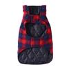 Pet Dog Cotton Vest Coat Plaid British Style Plaid Pet Vest Winter Coat Warm Dogs Apparel Jacket For Cat Small Medium Dog