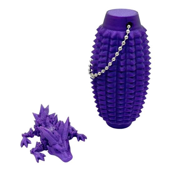 Spiky Grippie Stim Fidget Toy with Articulated Dragon Hand Massager Keychain Stress Relief Pain Stimming Tool Portable Bumpy Roller Sensory Toy