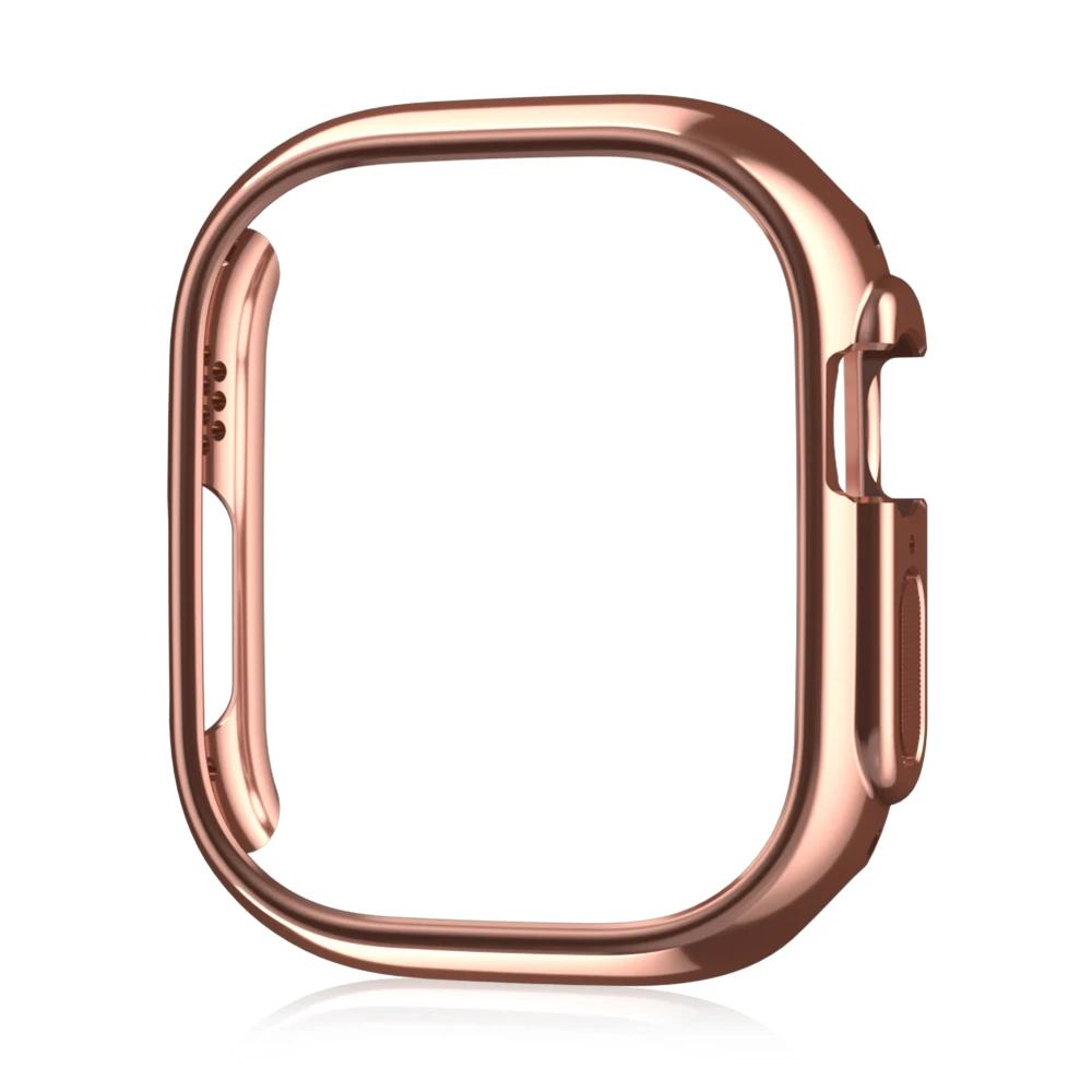 Shockproof Gold PC Case Protective Cover for Apple Watch Series 11 10 9 8 7 6 5 4 3 2 1 Ultra 49 45mm 41 46 42mm No Screen Glass