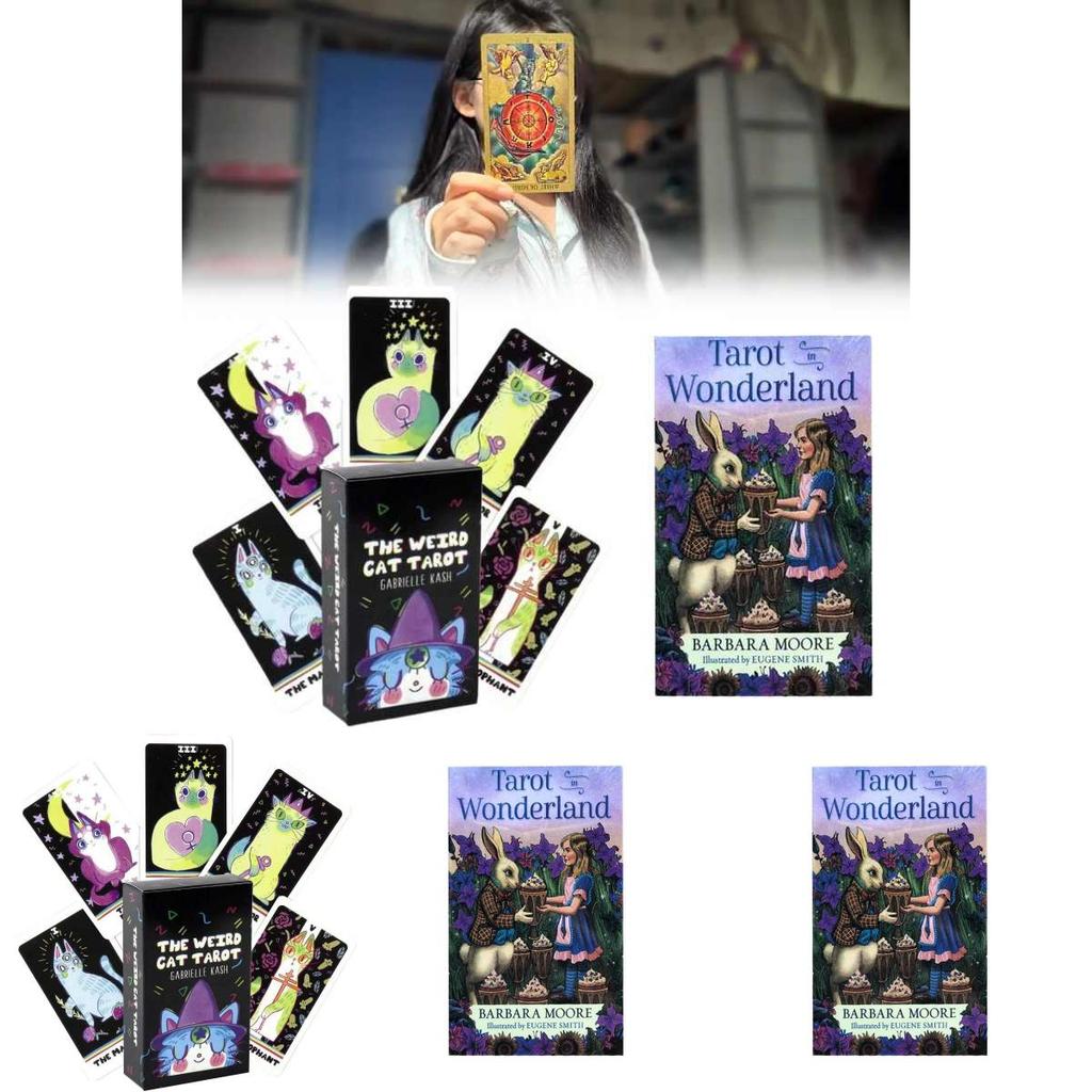 The Weird Cat Tarot In Wonderland Cards With Boxed Packaging For Divination And Gift
