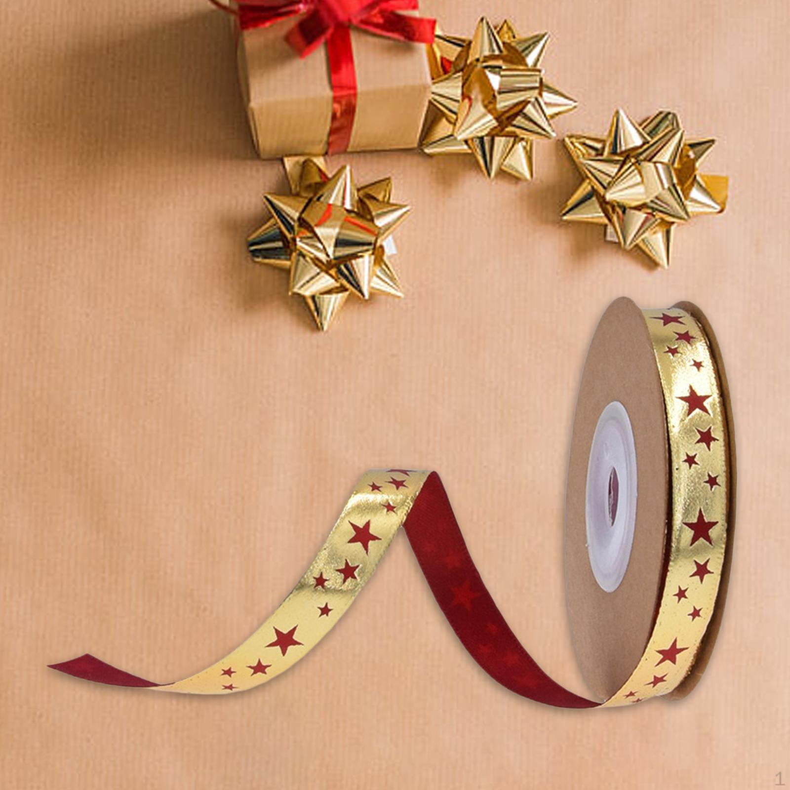 

Christmas Ribbon Patterned Wrapping Ribbon, Decorative Accessory, DIY Style C