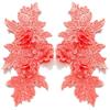 Vintage Schwere Spitze Spitzenapplikation Passendes Muster Bunte Florale Stickerei Borte DIY Design 3D Gestickter Aufnäher Kleidung Nähen