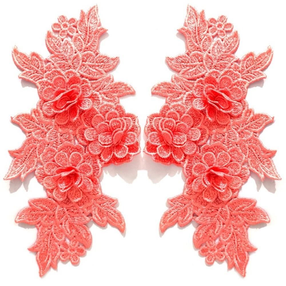 Vintage Schwere Spitze Spitzenapplikation Passendes Muster Bunte Florale Stickerei Borte DIY Design 3D Gestickter Aufnäher Kleidung Nähen