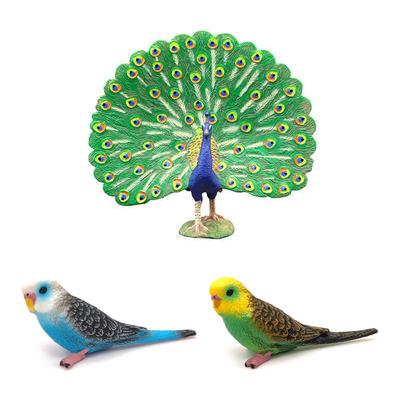 Realistic Farm Poultry Solid Simulation Peacock Figurines Action Figures Model