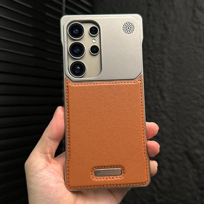 Luxuriöse, rahmenlose Aromatherapie-Hülle aus Leder für Samsung Galaxy S25, S24, S23 Plus und Ultra mit Magsafe-Magnetsystem und Hybrid-Stoßschutz
