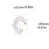 Vergoldeter C-förmiger Ohrclip Imitation Perle Gold Schmuck Eleganter C-Form Ohr-Manschette Schmuck