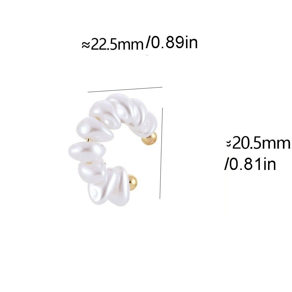 Vergoldeter C-förmiger Ohrclip Imitation Perle Gold Schmuck Eleganter C-Form Ohr-Manschette Schmuck