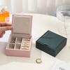 Portable Multi-functional Jewelry Box, Ring, Stud Earrings, Earrings, Storage Box, Flip Cover, Travel Exquisite PU Trinket Box.