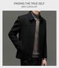 Men's Fashionable Winter Wool Jacket with Detachable Down Liner and Stand Collar