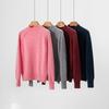 Women's Marled Yarn Pure Wool Long Sleeve Sweater, Half-High Neck Pullover for Autumn/Winter