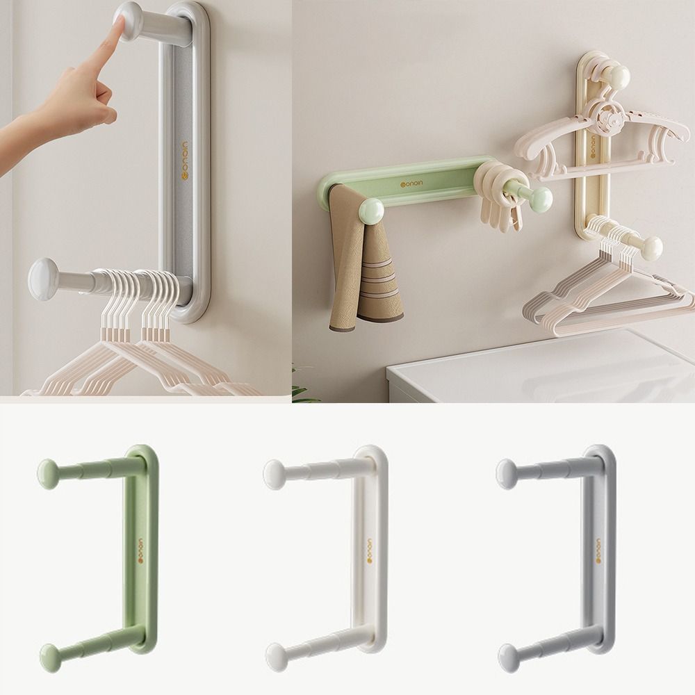 

Телескопическая вешалка для хранения, неперфорированный органайзер для хранения, балконная подвесная стойка для балкона