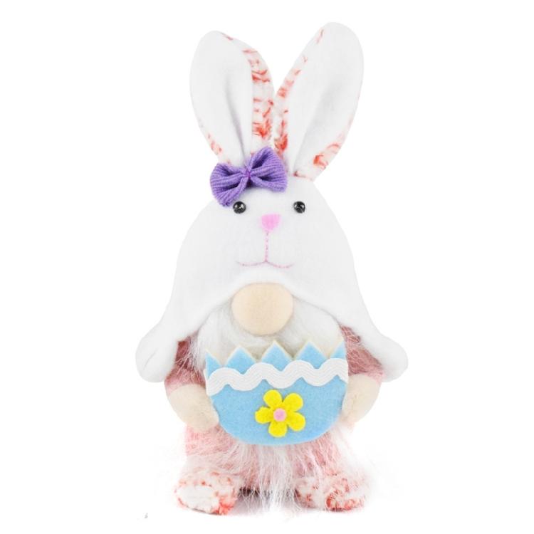 

Easter Rabbit Gnomes Plush Doll Bunnies Swedish Tomtes Elf Stuffing Figure Ornament for Home Table Embellishment Decors 1