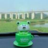 Solar-Powered Cute Cartoon KT Cat Car Ornament with Nodding Head
