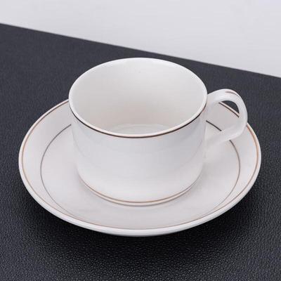 Gu Rou Gold Rim Ceramic Coffee Cup & Saucer Set (150ml)