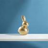 Modern Rabbit Statue Resin Miniatures Figurine Micro Landscape Model Golden Rabbit Ornament  Office