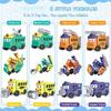 2-In-1 Transformation Pullback Flip Car Plaything Convertible Vehicle Construction Plaything For Kids Christmas Birthday Present For Young Boys Girls