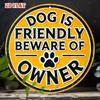 Iron Dog Flat Metal Sign Rustic Decor for Cafe Garage Home Room Halloween Wall
