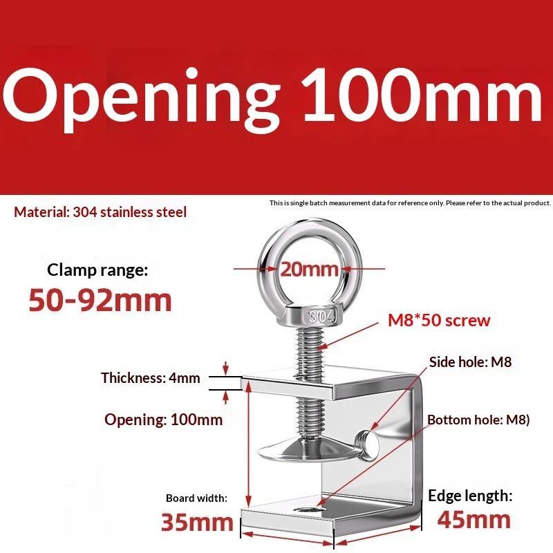 Galvanized Carbon Steel Tiger Clamp Multiple Shapes Open Height 20-130Mm Thickened Material Fixed Fixture Clamping Device