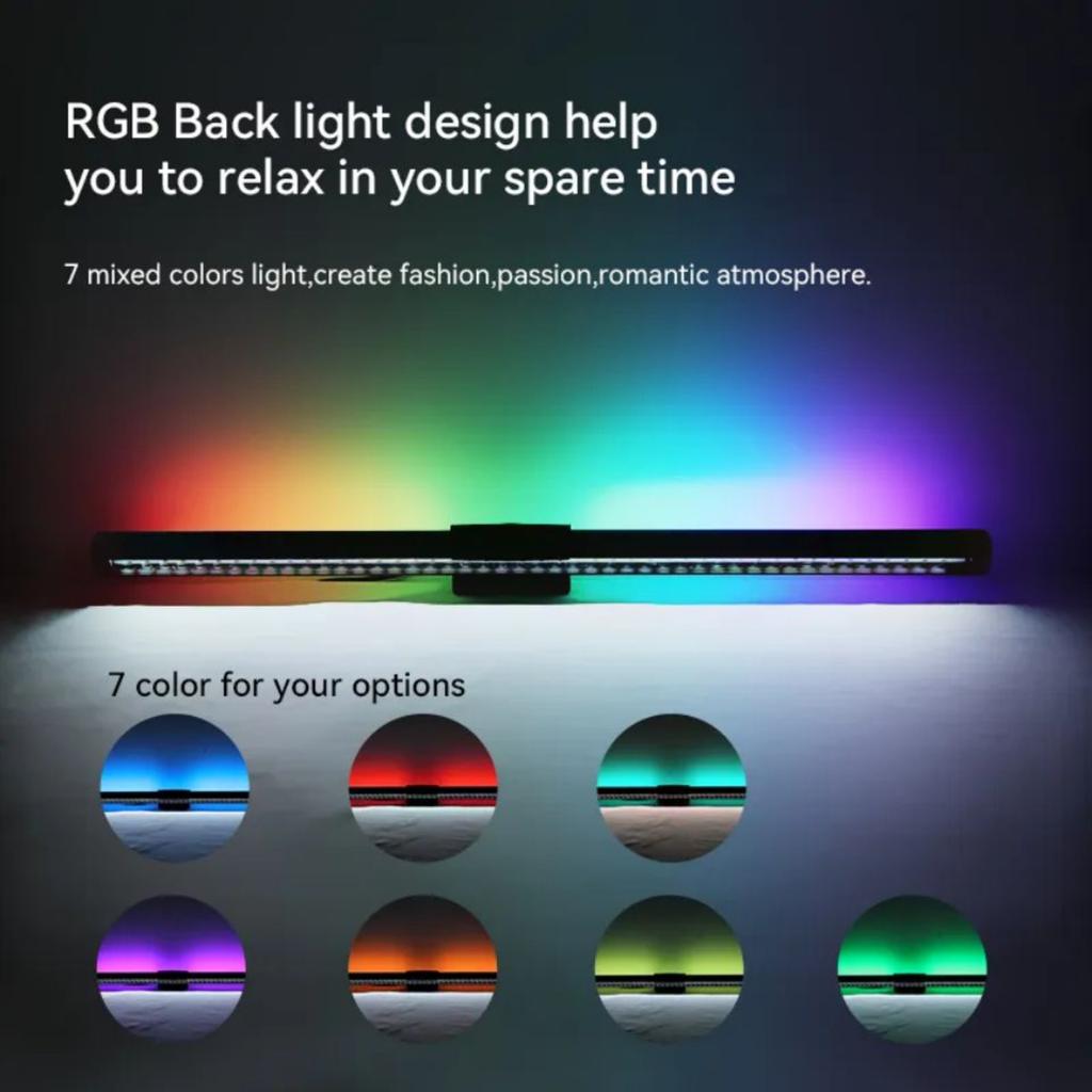 New Enhance Your Workspace with Customizable Adjustable Brightness RGB Dimmable LED Monitor Lights - Perfect Hanging Desk Lamps